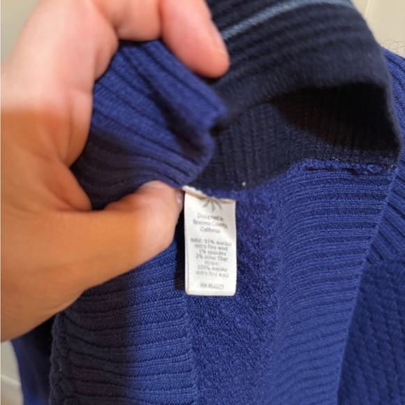 Athleta Royal Blue Textured Midi Dress - Merino Wool - Picture 6 of 6